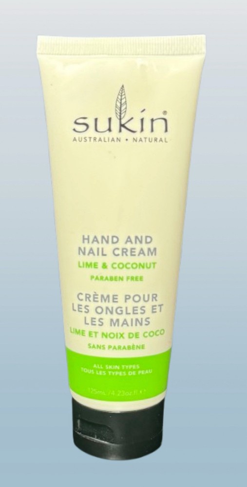 Hand & Nail Cream Lime & Coconut 4.23 oz by Sukin, Paraben Free, All Skin Types