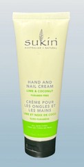 Hand & Nail Cream Lime & Coconut 4.23 oz by Sukin, Paraben Free, All Skin Types