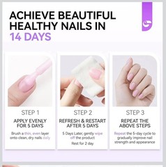 GELIKE EC Nail Strengthener & Growth Ridge Filler Liquid 8ml/0.27 fl oz – 2 PACK