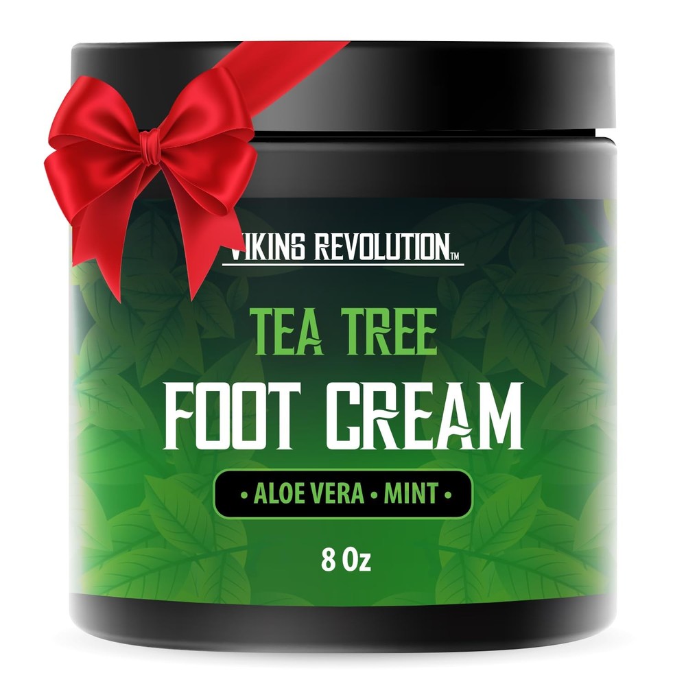 Viking Revolution Tea Tree Foot Cream for Dry Cracked 8 Ounce (Pack of 1)