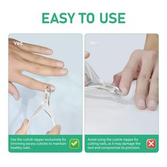 Professional Cuticle Trimmer Nail 3.95 inches, Black Nipper With Pusher