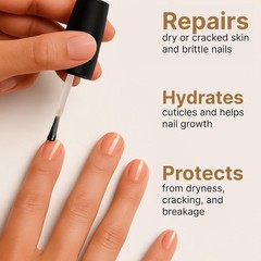 C CARE Sweet Almond Cuticle Oil 2.5oz, Moisturizing Nail & Cuticle Repair with