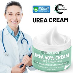 Grocerism Urea Cream 40 Percent For Feet Plus 2% 5.29 Ounce (Pack of 1), 40%