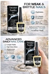 Stone Nails Nail Hardener with Hyaluronic Acid – Strengthens Hydrates & Protects