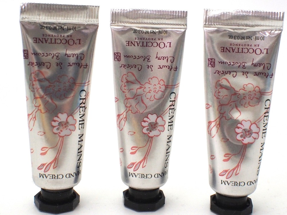 L’Occitane Cherry Blossom Hand Cream 10ml each (Quantity of 3)