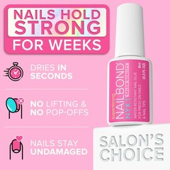 Super Strong Nail Glue for Press On Nails, 0.27 Fl Oz (Pack of 1), Clear