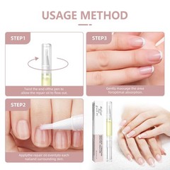 Nail Growth Oil Pen, Strengthener and 0.02 Fl Oz (Pack of 4), Clear