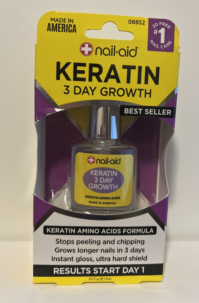 Nail Aid 3 Day Growth Keratin Amino Acid Formula 0.55 Oz