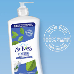 Renewing Hand & Body Lotion for Women with Pump, Daily Moisturizer Collagen Ela