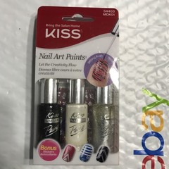 KISS Nail Art Paints w/ Bonus Stickers 54403 MDK01 UNSEALED nib