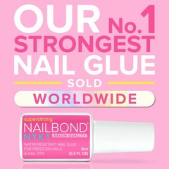 Super Strong Nail Glue for Press On Nails, 0.27 Fl Oz (Pack of 1), Clear