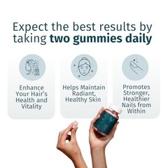 WEEM Hair, Skin & Nails Gummies – Biotin, Vitamins for Healthy Hair Growth
