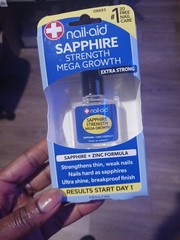 Nail-Aid Sapphire Strengthener & Mega Growth Treatment – Clear, 0.55 Oz