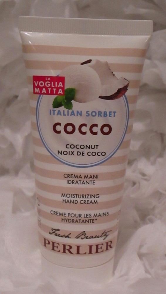 PERLIER ITALIAN SORBET COCCO COCONUT MOISTURIZING HAND CREAM 100 mL 3.3 fl.oz