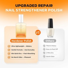 modelones Nail Strengthener and Growth Clear 0.51 Fl Oz (Pack of 1), A1-Clear
