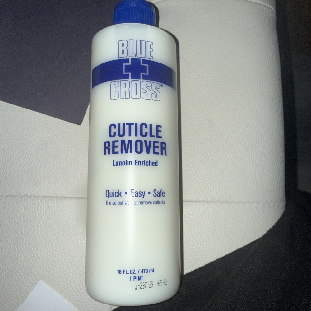 Blue Cross Cuticle Remover 16 fl oz (473 mL) Lanolin Enriched – Quick Easy Safe