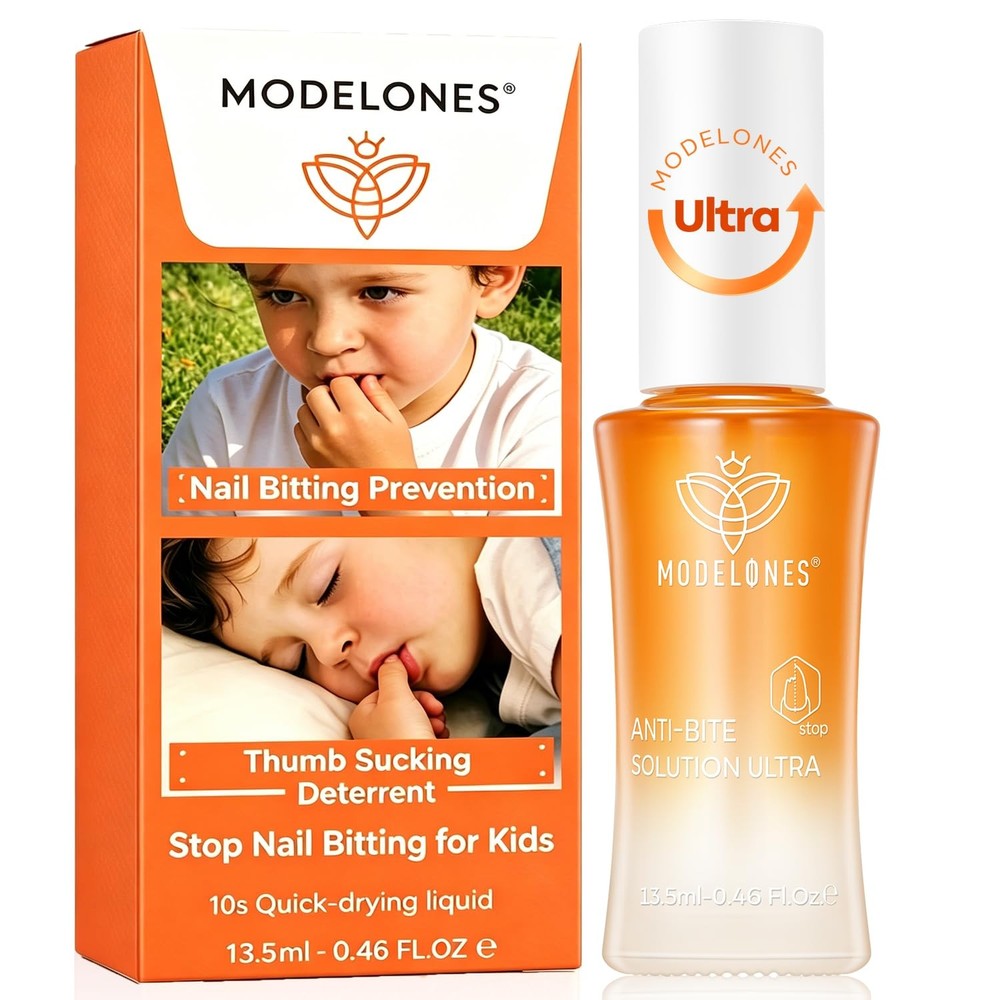 modelones Nail Biting Prevention for Kids 0.1 Fl Oz (Pack of 1), Pink Modern