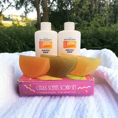 Avon Citrus Scents Soap Set + Avon Skin-So-Soft Anti-Itch Refill Spray Bottles
