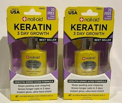 Lot Of 2 Nail-Aid Keratin 3 Day Growth – 0.55 oz each