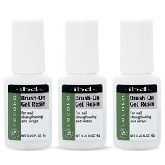 IBD 5 Second Brush On Nail Glue Gel Resin – 0.20 Fl Oz (Pack of 3),