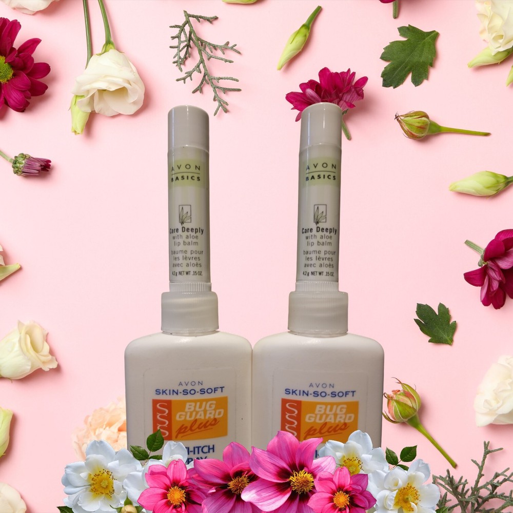 Avon Basics Care Deeply w/ Aloe Lip Balms + Skin-So-Soft Anti-Itch Refill Sprays