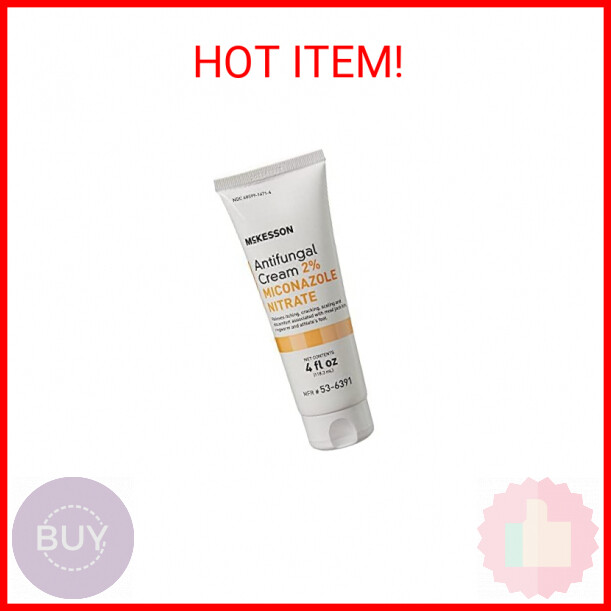 McKesson Antifungal Cream, 2% Miconazole Nitrate – Relieves Itching, Burning, Cr