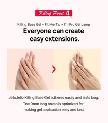 JELLOJELLO Killing Base Gel 10ml Nail Polish Korean Nail Base Gel K-Cosmetics