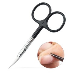 Qunzhao Cuticle Scissors For Women And Men Curved Stainless Steel Tip Grooming