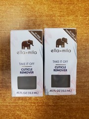 2 Pk: ella+mila Nail Care Take it Off Cuticle Remover 0.45 oz. ea. (1310) R8P5b