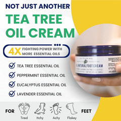 All Natural Foot Cream for Cracked Heels & Dry 4 FL Oz (Pack of 1), yellow
