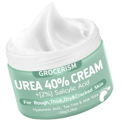 Grocerism Urea Cream 40 Percent For Feet Plus 2% 5.29 Ounce (Pack of 1), 40%