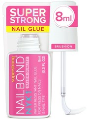 Super Strong Nail Glue for Press On Nails, 0.27 Fl Oz (Pack of 1), Clear