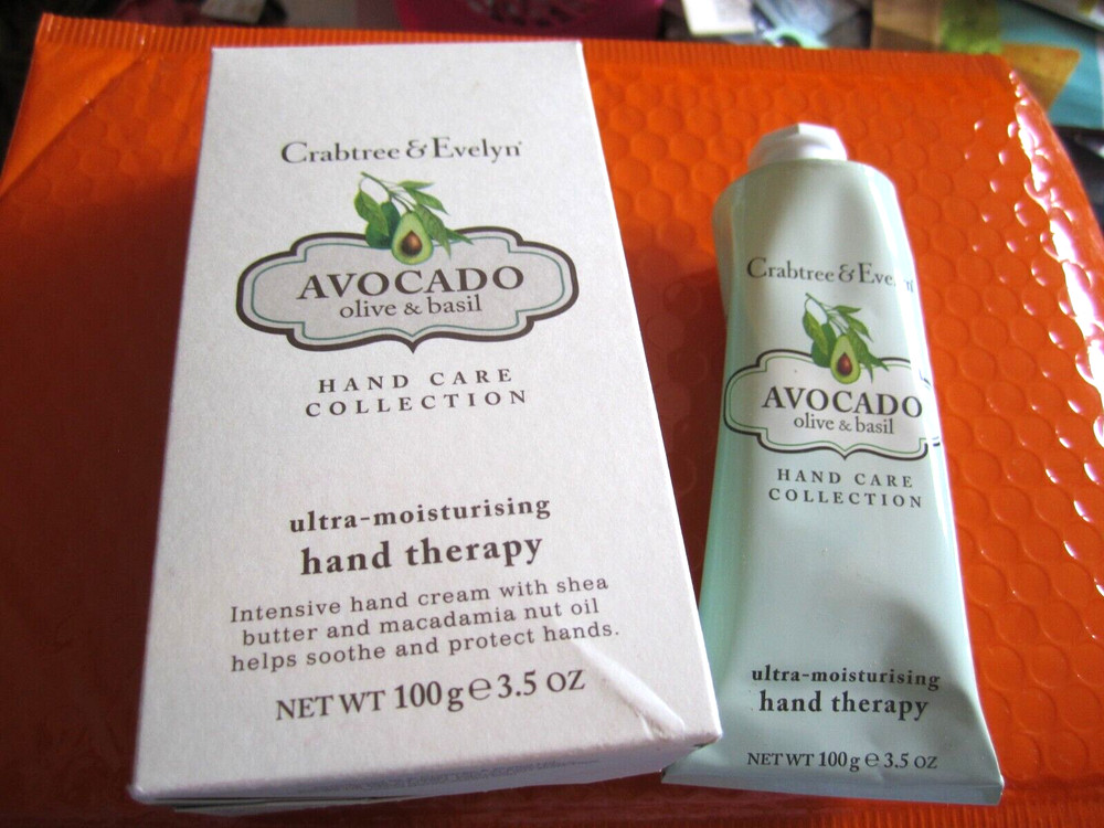 CRABTREE EVELYN AVOCADO ULTRA MOISTURISING HAND THERAPY METAL TUBE NEW OLD STOCK