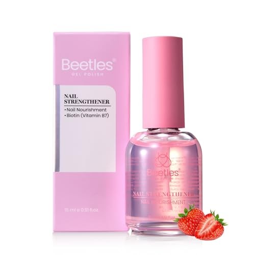 Beetles Nail 0.51 Fl Oz (Pack of 1) Pink Strawberry Nail Strengthener
