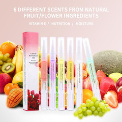 6Pcs Cuticle Oils Pen Nourishment Pens 6 Smell Revitalizer 6 Count (Pack of 1)