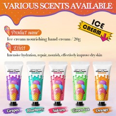 Set Of 5 Hand Cream Travel Size Hand Lotion Non-greasy Ice Cream Scented