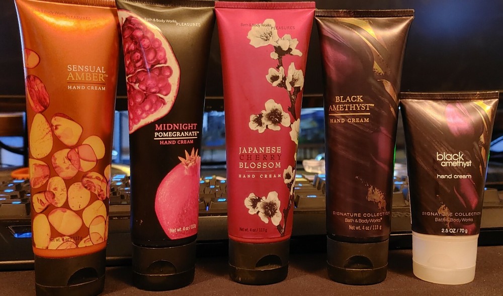 BATH BODY WORKS Pleasures Hand Cream 4oz Discontinued HTF scents *YOU CHOOSE*