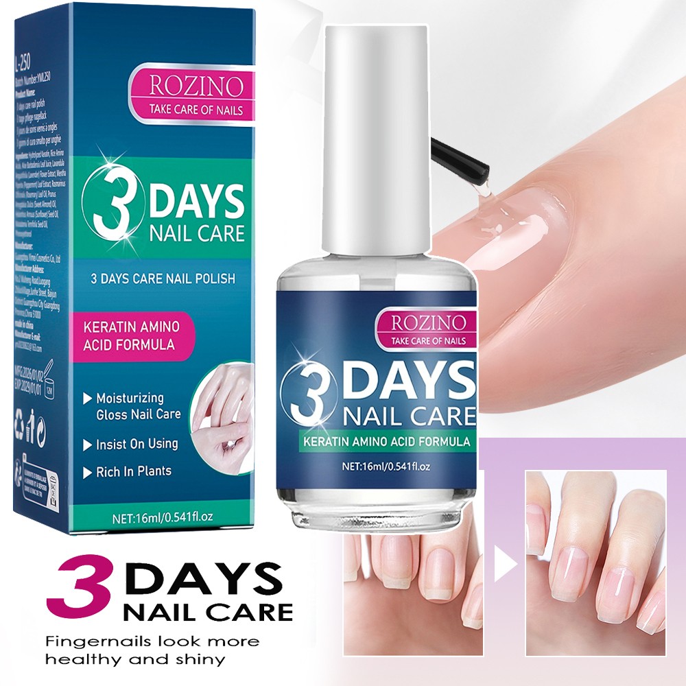ROZINO 3 Days Nail Care – Keratin Amino Acid Formula Superior Nail Nourish 16ml