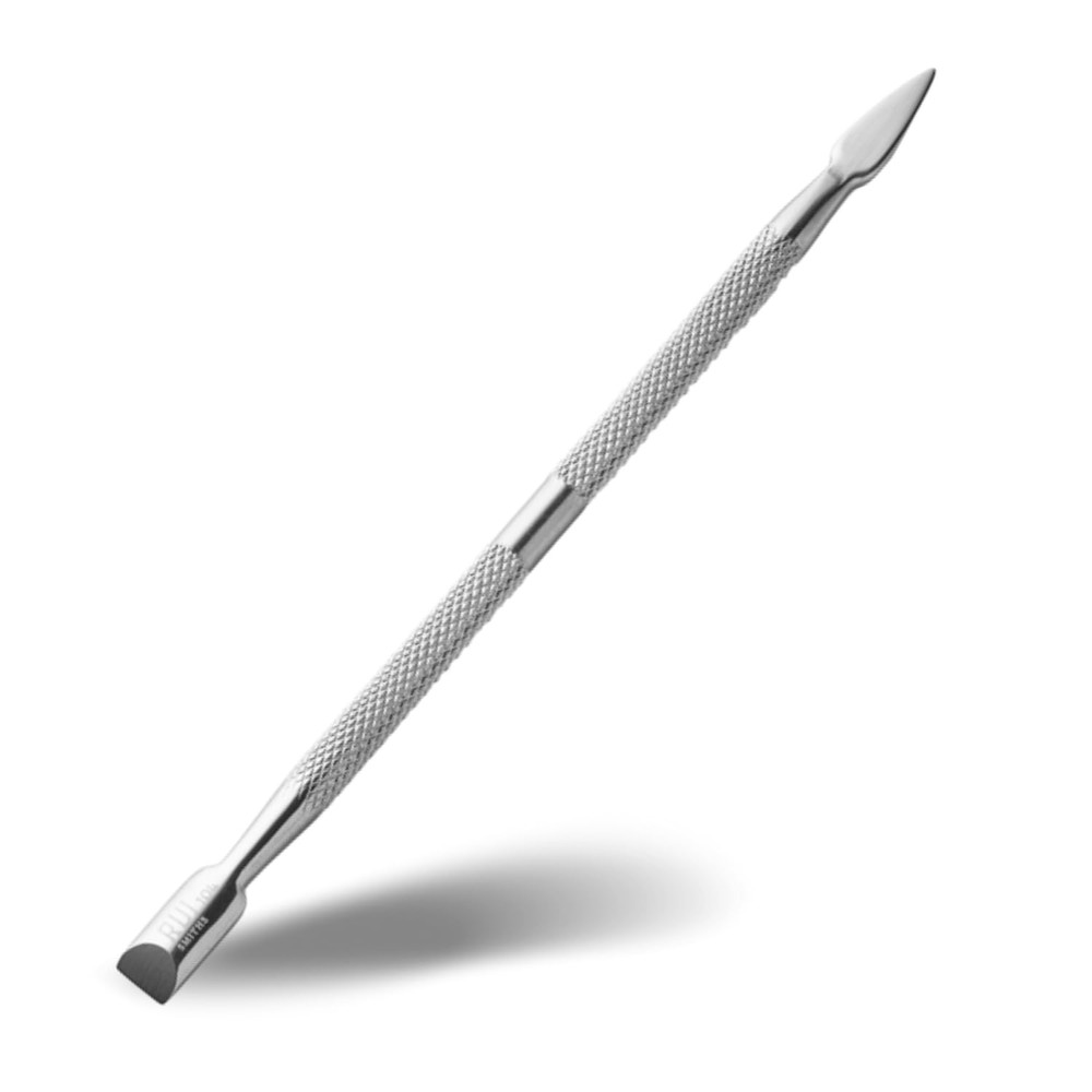 Rui Smiths Pro Cuticle Pusher with 2 Ends – Stainless Steel 104, Silver