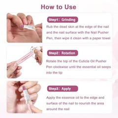 Ceramic Cuticle Pusher & Oil Pen – 2PC Gentle 0.07 Fl Oz – Pack of 2