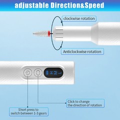 Portable Nail Drill File Rechargeable Cordless Manicure Machine Tool Electric US