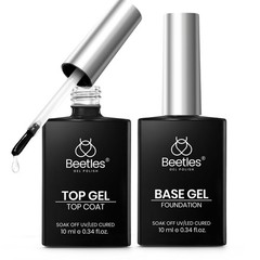 Beetles Gel Base and Top Coat 1 Fl Oz (Pack of 1), 1-2*10ml &