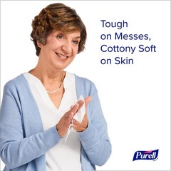 PURELL Cottony Soft Hand Sanitizing Wipes Clean 24 Count (Pack of 4), Clear