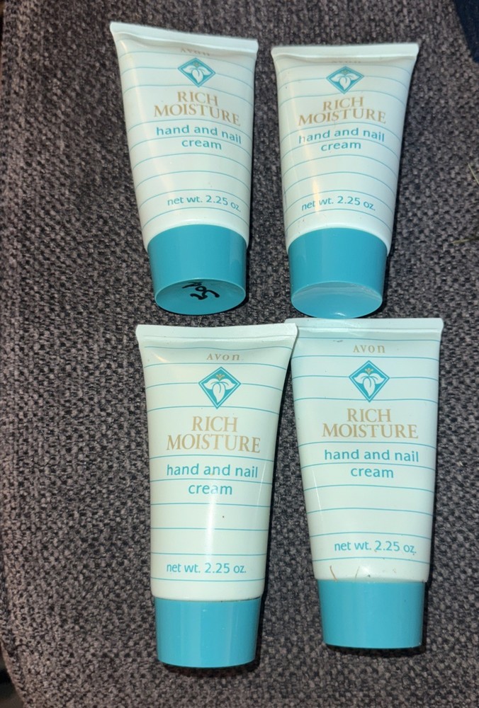 NOS Vintage 1992 Avon Rich Moisture Hand & Nail Cream Empty Bottles Only
