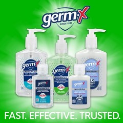 Germ-X Hand Sanitizer Gel with Aloe and 33.8 Fl Oz (Pack of 2), Light Green