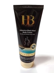 HB 1 Total Black Mud Body Cream 200ml Dead Sea Mineral Dry Sensitive Skin Relief