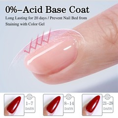 Double Rhythm 2 Pcs 15ML No Wipe Gel Top Coat and Clear Base