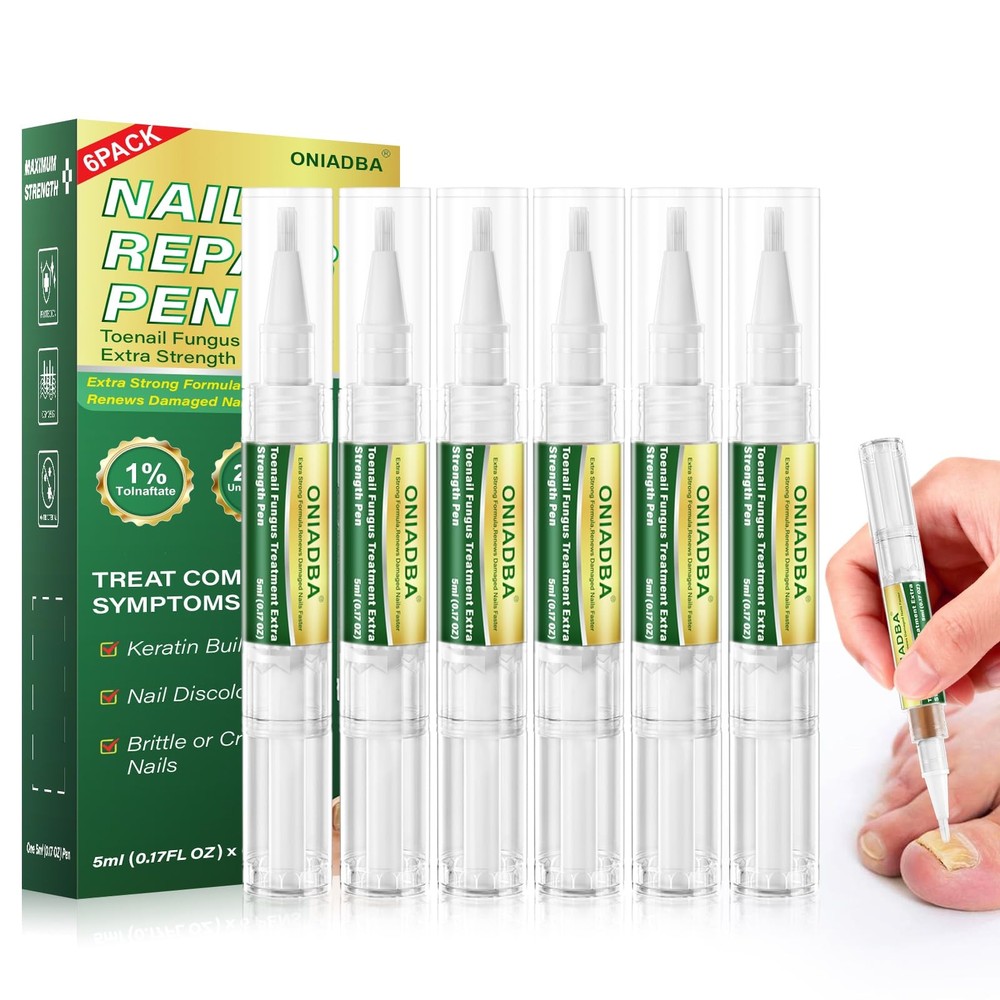 Toenail Fungus Treatment Pen Extra Strength – 0.17 Fl Oz (Pack of 6), White