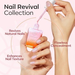 modelones Nail Strengthener, Sparkle 0.5 Fl Oz (Pack of 1), A4-Glitter Pink