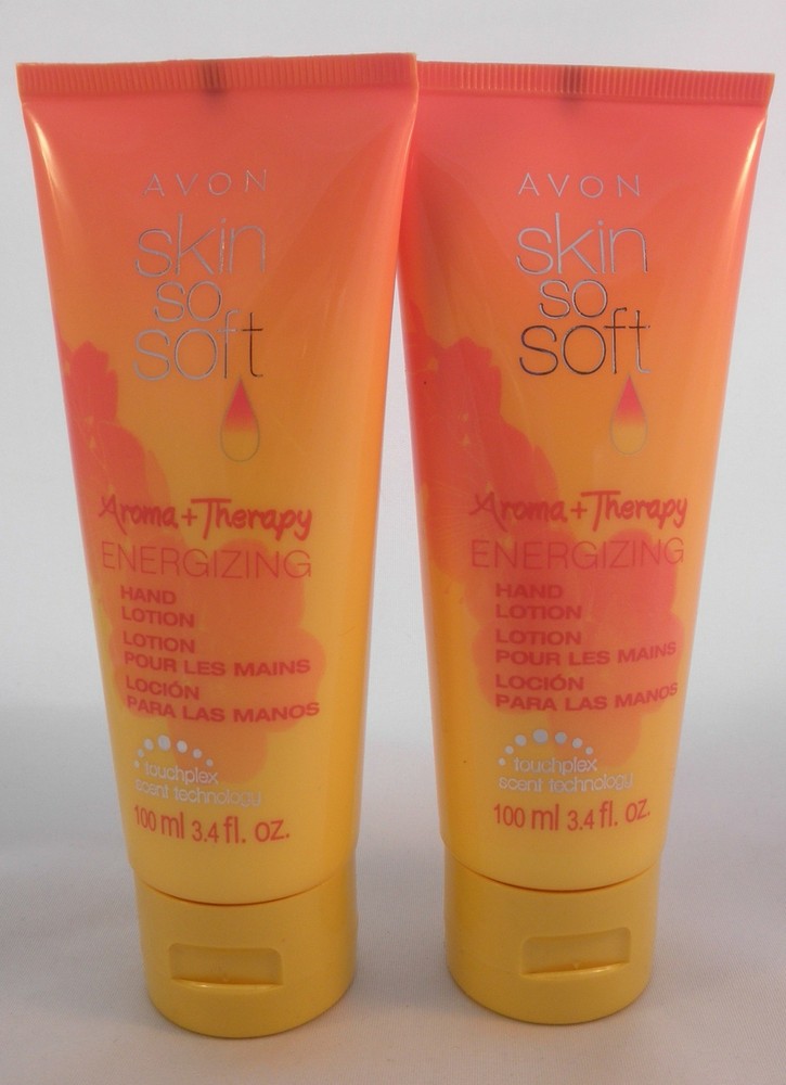 AVON Skin-So-Soft SSS Aroma + Therapy ENERGIZING Hand Lotion Lot of 2, 3.4 oz ea